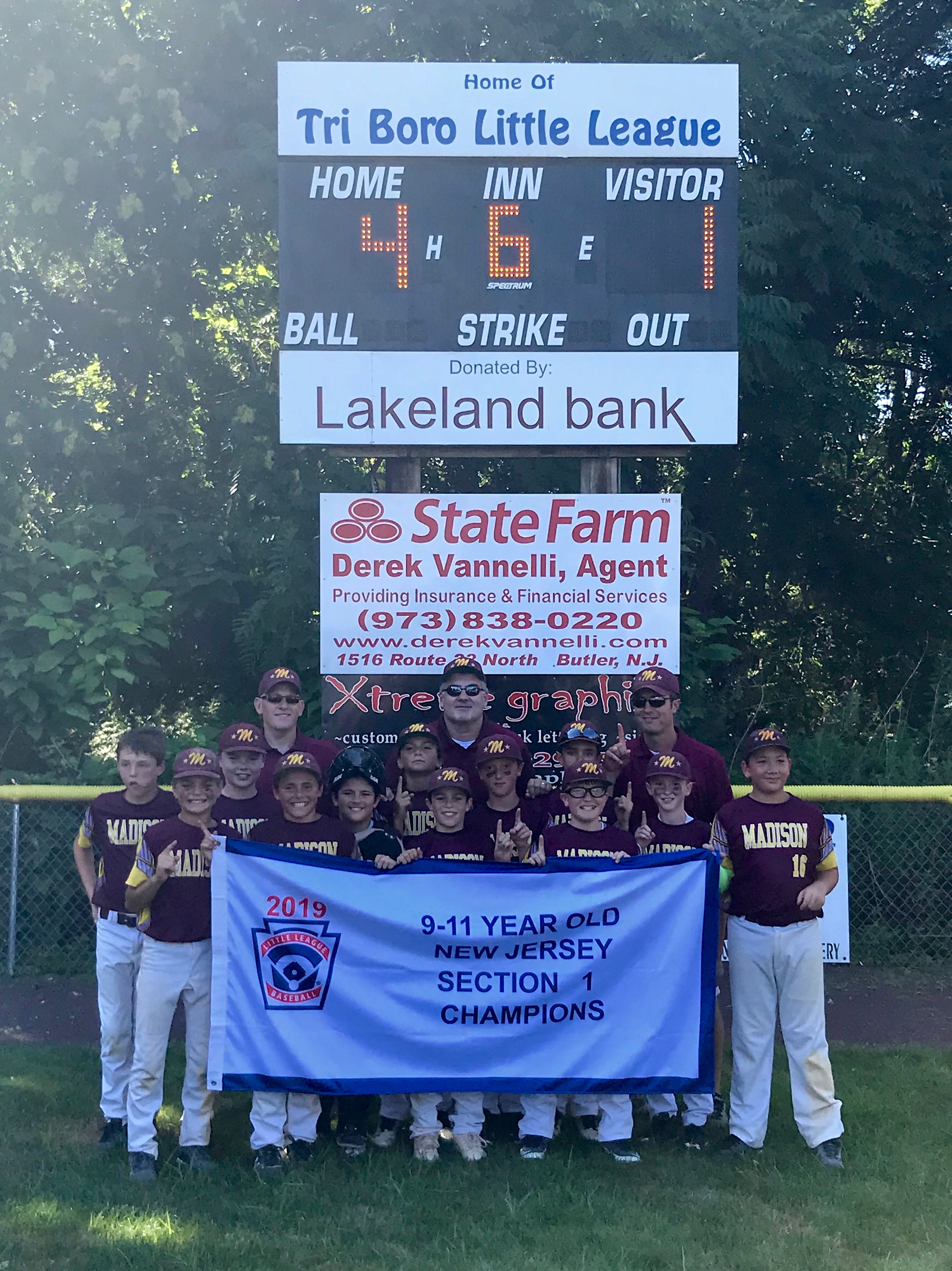 NJ Little League Section 1 Champions