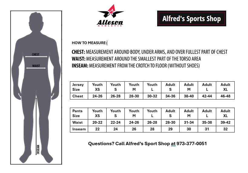 Alleson Size Chart IImage